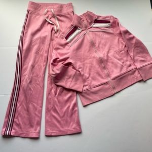 Girls mossimo pink track suit